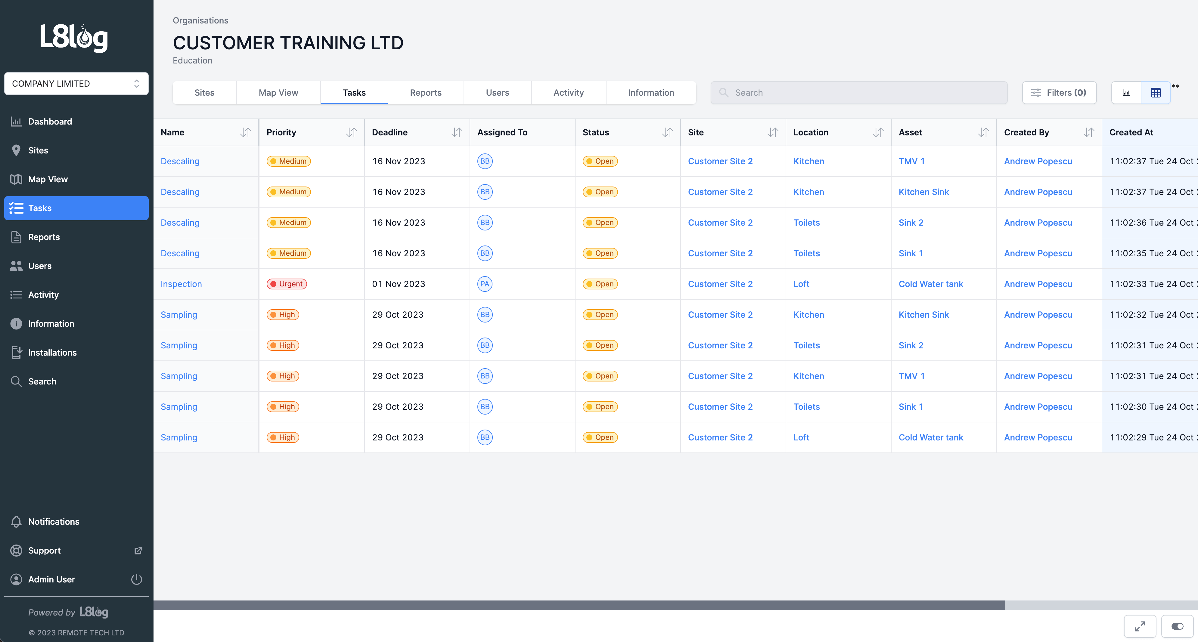 L8Log Task Management